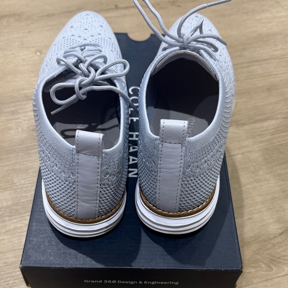 Cole Haan women’s Light Gray Knit Oxfords - Picture 3 of 5